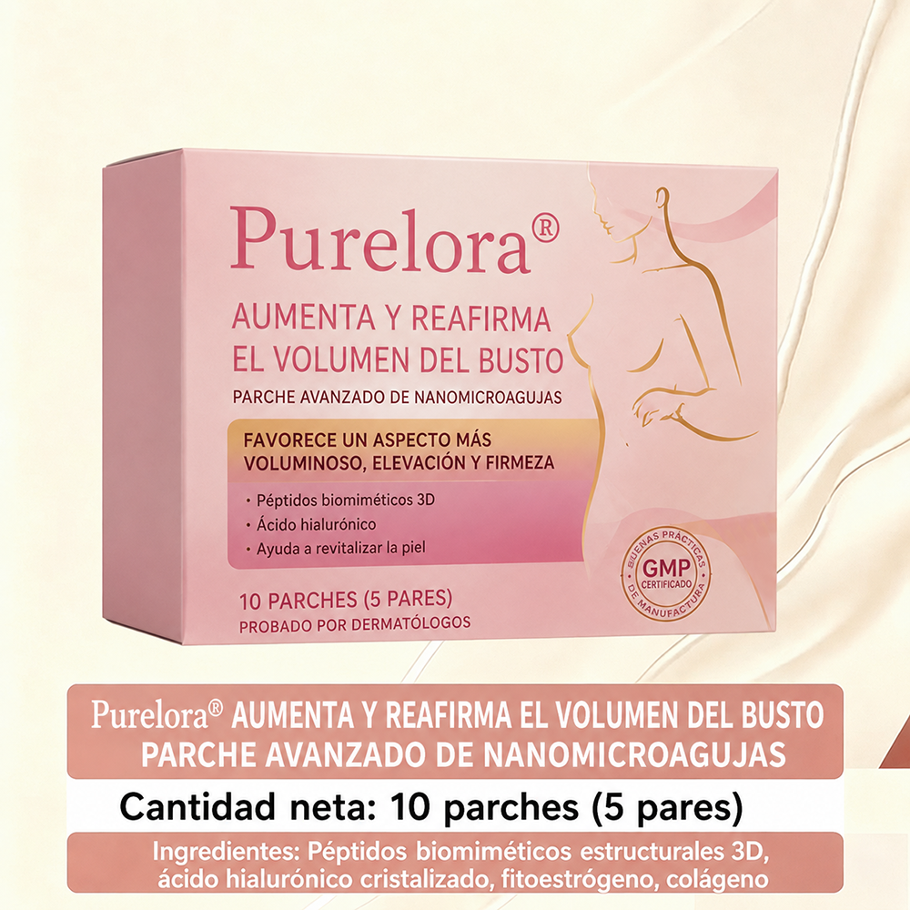 🏆Purelora® ✨Parche Avanzado de Nanomicroagujas para Aumentar el Volumen y Reafirmar los Senos🎀