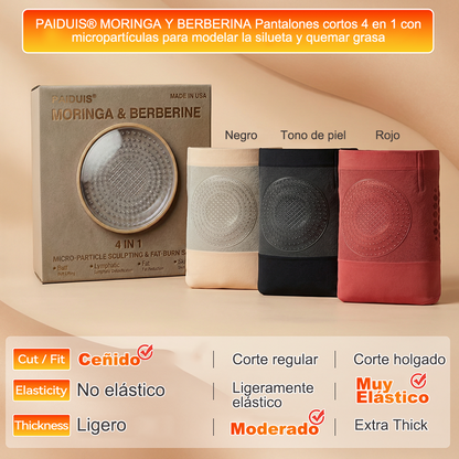 🇵🇷𝐏𝐚𝐢𝐝𝐮𝐢𝐬®  Shorts Moldeadores y Termogénicos💯 4-en-1 con Micro-Partículas de Moringa y Berberina