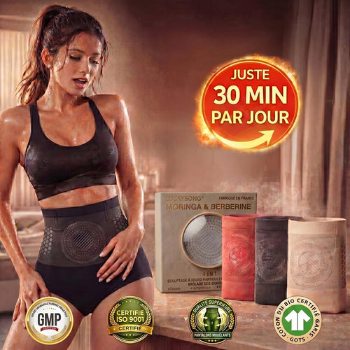 Boutique officielle de la marque LUCKYSONG@2026 — Short sculptant et brûle-graisse 4-en-1 à microparticules (Moringa & Berbérine)