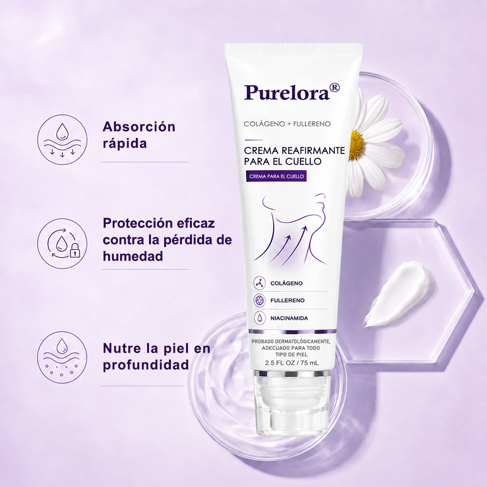 ✨ Purelora® Crema instantánea lifting para el cuello — 🧴 Enriquecida con retinol y ácido hialurónico | Ayuda a reafirmar la piel del cuello, reducir las arrugas y mejorar la apariencia de la papada