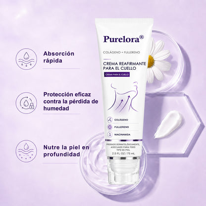 ✨ Purelora® Crema instantánea lifting para el cuello — 🧴 Enriquecida con retinol y ácido hialurónico | Ayuda a reafirmar la piel del cuello, reducir las arrugas y mejorar la apariencia de la papada