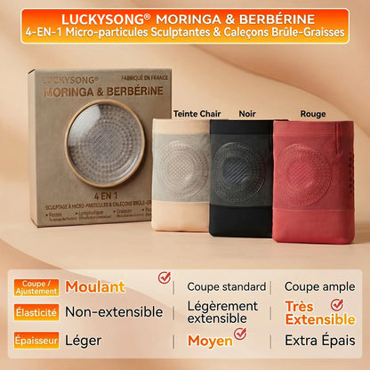 Boutique officielle de la marque LUCKYSONG@2026 — Short sculptant et brûle-graisse 4-en-1 à microparticules (Moringa & Berbérine)