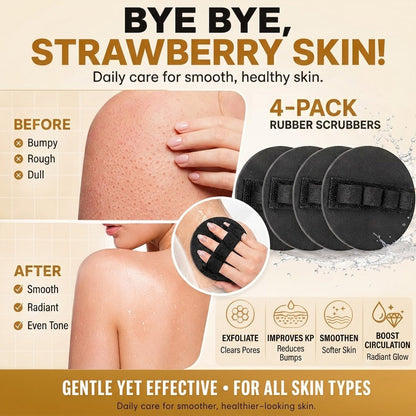 🧼 Soft Rubber Shower Scrubber – Gentle Yet Effective, Exfoliates & Cleanses All Skin Types