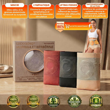 Boutique officielle de la marque LUCKYSONG@2026 — Short sculptant et brûle-graisse 4-en-1 à microparticules (Moringa & Berbérine)