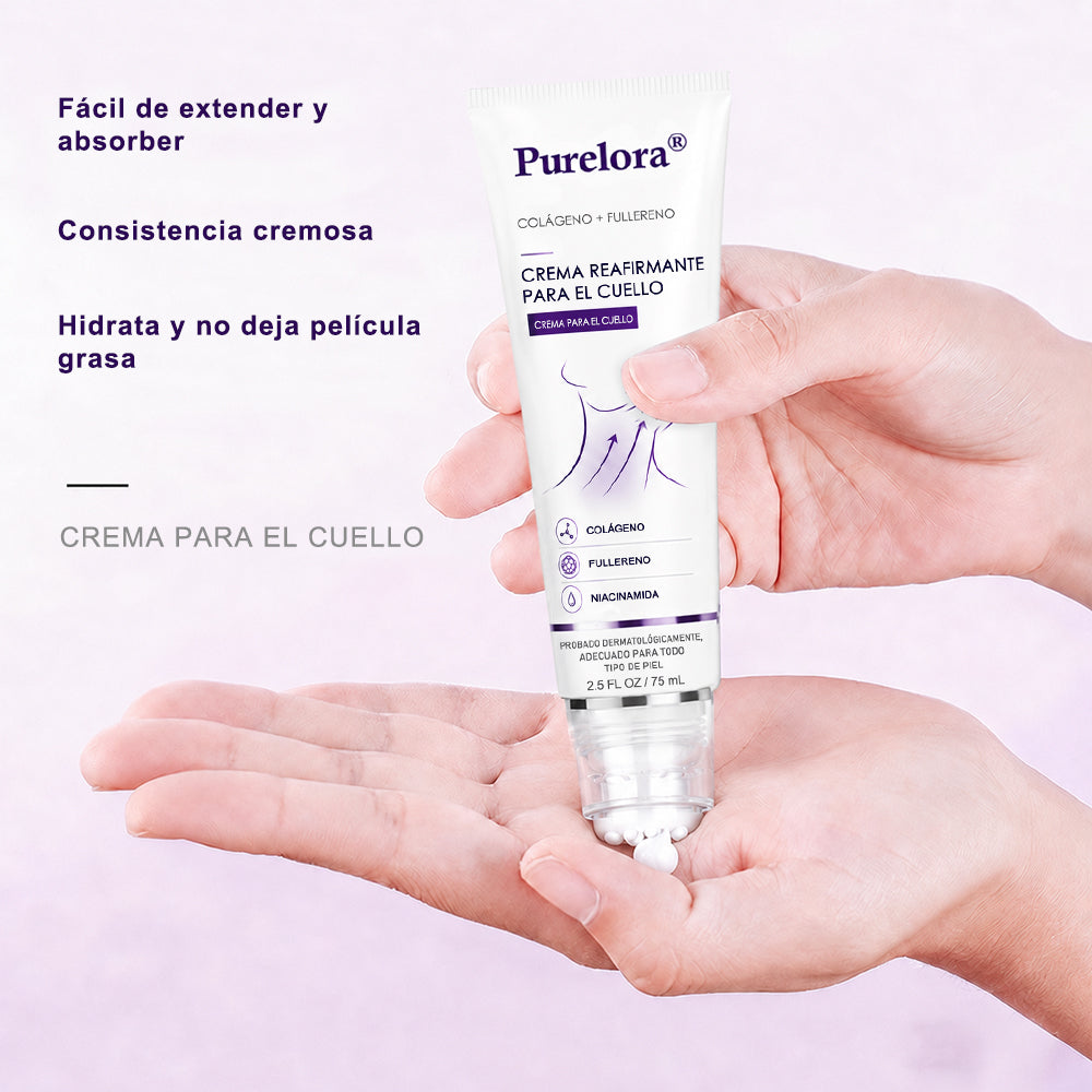 ✨ Purelora® Crema instantánea lifting para el cuello — 🧴 Enriquecida con retinol y ácido hialurónico | Ayuda a reafirmar la piel del cuello, reducir las arrugas y mejorar la apariencia de la papada