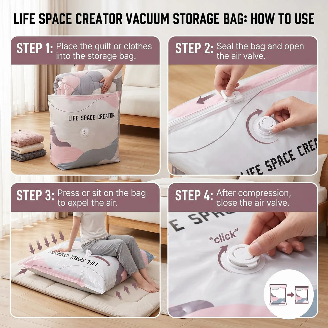🇺🇲100K+ SOLD🛒 Large-Capacity Vacuum Bags – No Pump Needed! 💨✨ LAST DAY BUY 3 GET 2 FREE!!🛒